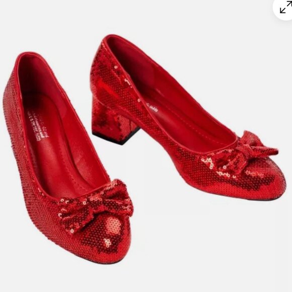 *Wizard of Oz* Dorothy Sequined Shoes - Halloween Costume- Size 6 WOMENS - NEW! - Picture 1 of 9
